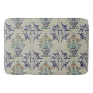 Tapete De Banheiro Pote De Flor Antiquado Com Azulejo Delft