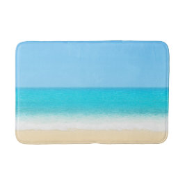 Tapete De Banheiro Praia de Verão Azul
