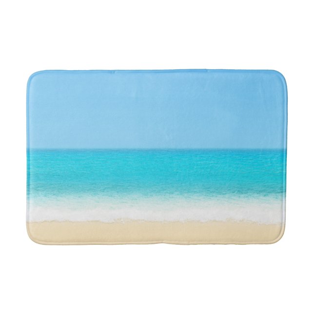 Tapete De Banheiro Praia de Verão Azul (Frente)