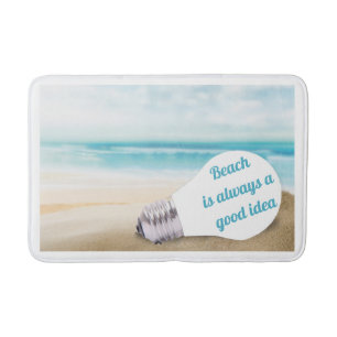Tapete De Banheiro Praia é sempre uma boa ideia, verão