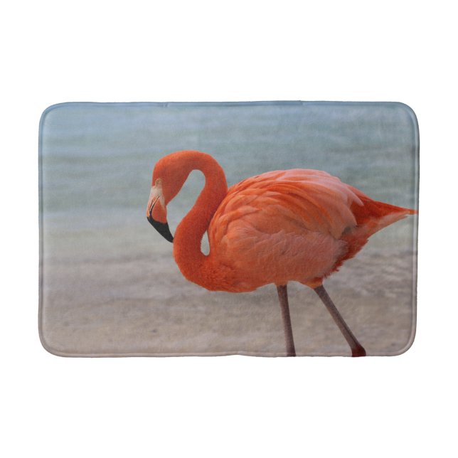 Tapete De Banheiro Praias Tropicais | Caribe Flamingo, Aruba (Frente)