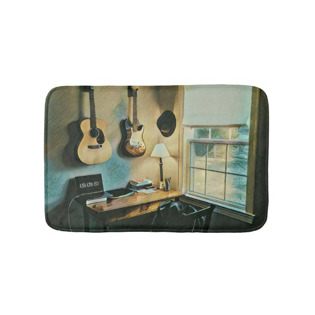 Tapete De Banheiro Presentes de guitarra para namorada (frente)