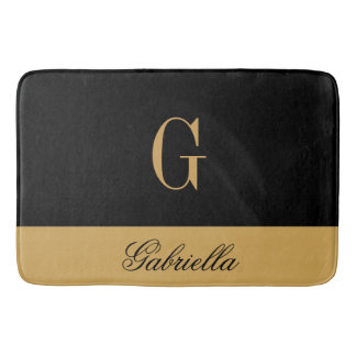 Tapete De Banheiro Preto do ouro