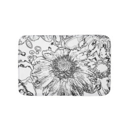 Tapete De Banheiro Preto e branco