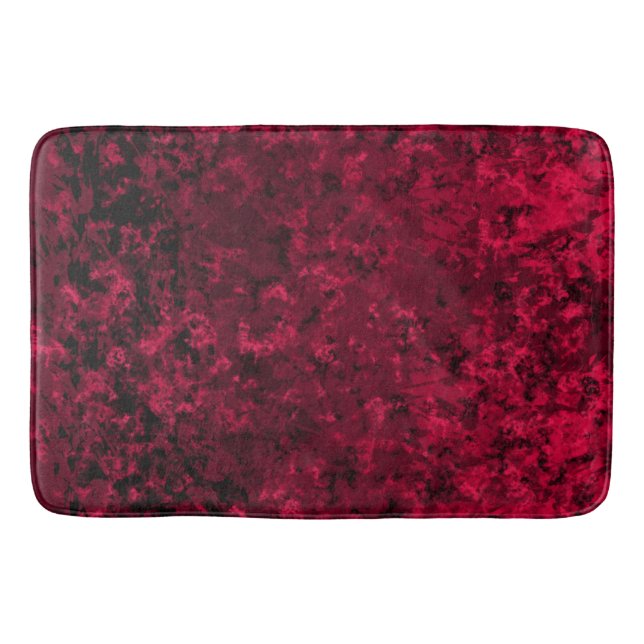 Tapete De Banheiro Preto e Vermelho (Frente)