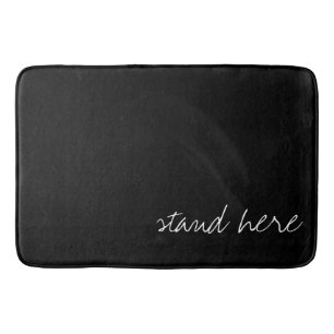 Tapete De Banheiro Preto Personalizado