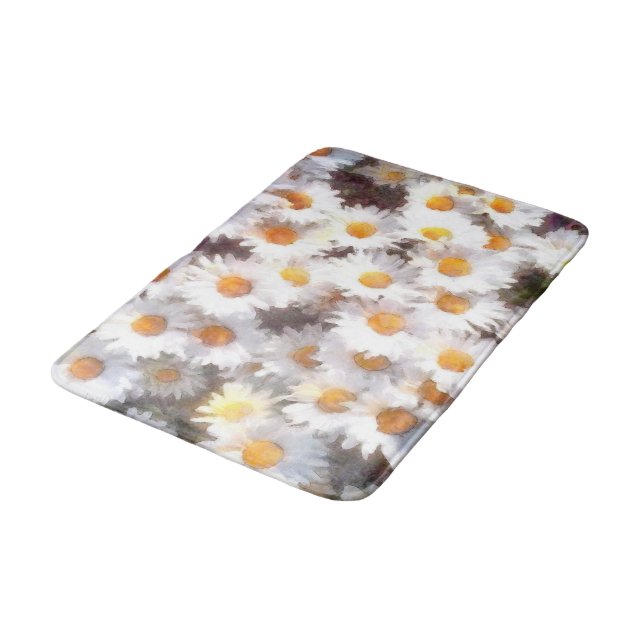 Tapete De Banheiro Primavera Daisy Wildflower Watercolor (Angulado)