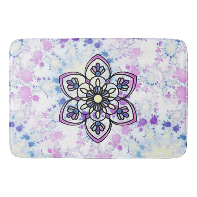 Tapete De Banheiro Primavera Mandala Bath Mat (Frente)