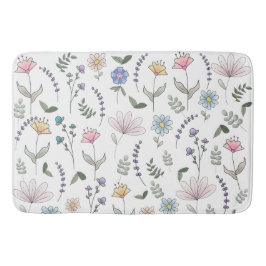 Tapete De Banheiro Primavera Watercolor Doodle Flowers