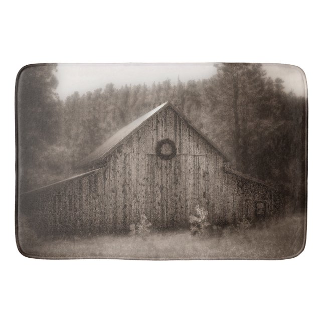 Tapete De Banheiro Primeira esteira de banho da neve em novembro (Frente)