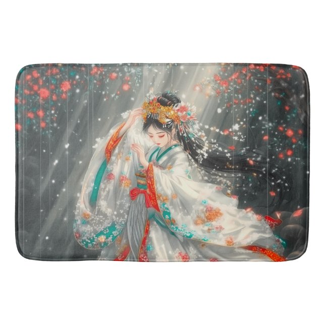 Tapete De Banheiro Princesa Étera em um Jardim da Fantasia (Frente)