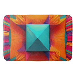 Tapete De Banheiro Prismatic Sunburst:Bold Abstract Geometric Diamond