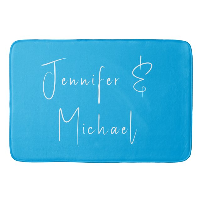 Tapete De Banheiro Profissional de Casamento Azul-Claro Clássico (Frente)