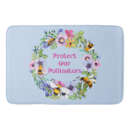 Tapete De Banheiro Proteja nossas flores de abelhas polinizadoras