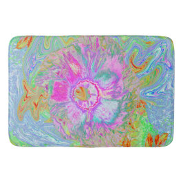 Tapete De Banheiro Psicodélico, Rosa Quente e Hibisco Ultra-Violeta