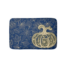 Pumpkin - Indigo Bath Mat