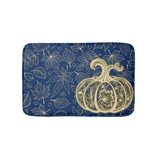 Tapete De Banheiro Pumpkin - Indigo Bath Mat (frente)