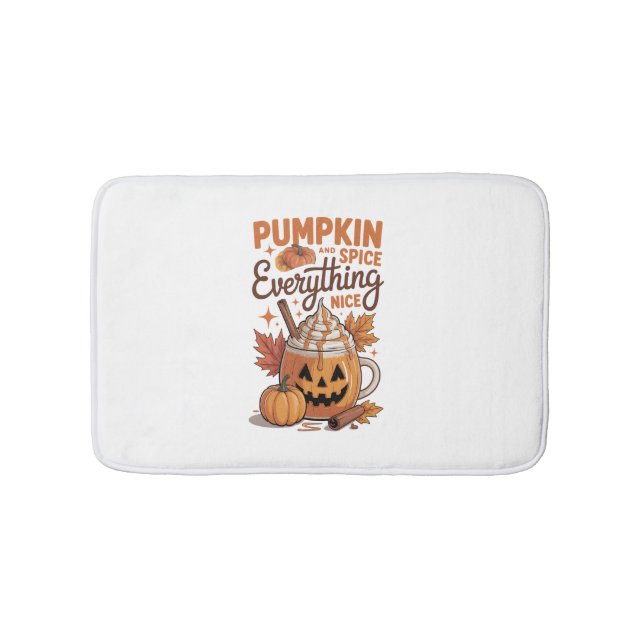 Tapete De Banheiro Pumpkin Spice Halloween (frente)