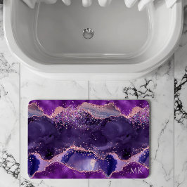 Tapete De Banheiro Purple Glittery Agate Texture