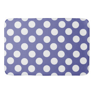 Tapete De Banheiro purple periwinkle white polka dots