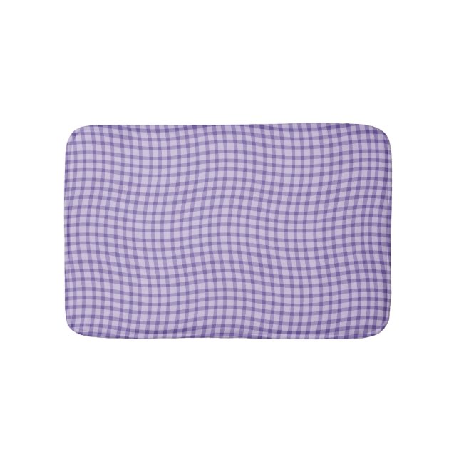 Tapete De Banheiro Purple Plaid Checker Seamless Pattern (frente)