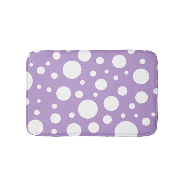 Tapete De Banheiro Purple Spots Bath Mat (frente)