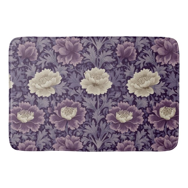 Tapete De Banheiro Purple William Morris Style Floral (Frente)