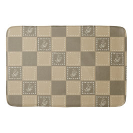 Tapete De Banheiro Quadrados de flor de rabo mosaico