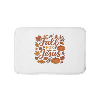 Tapete De Banheiro Queda Por Jesus Autumn Pumpkin Christian Faith Cla
