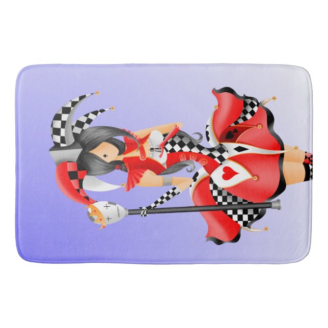 Tapete De Banheiro Quirky Jester & Puppet King Red Bath Mat (Frente)
