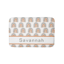 Tapete De Banheiro Rainbow boho castanho cinza branca