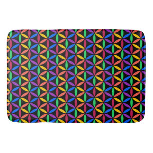 Tapete De Banheiro Rainbow Flower of Life Standard (Flor da Vida)