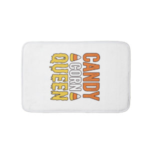 Tapete De Banheiro Rainha do Candy Corn Design de Camiseta de Hallowe