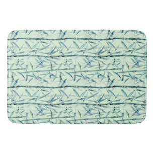 Tapete De Banheiro Ramificações bambu, branco, verde, folhas, bambu