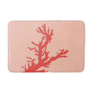 Tapete De Banheiro Ramo coral - máscaras da laranja coral
