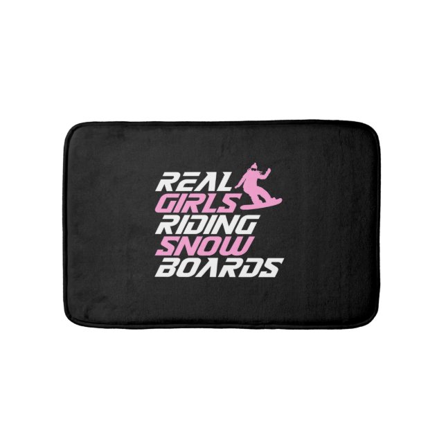 Tapete De Banheiro Raparigas Real Andando Snowboards (frente)