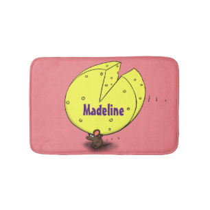 Tapete De Banheiro Rato bonito com ilustração de desenho animado de q