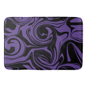 Tapete De Banheiro Rato de mármore roxo e preto