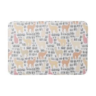Tapete De Banheiro Rebanho do teste padrão das alpacas