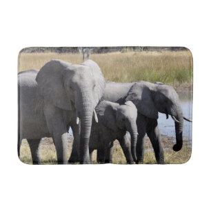 Tapete De Banheiro Rebanhos do elefante de África