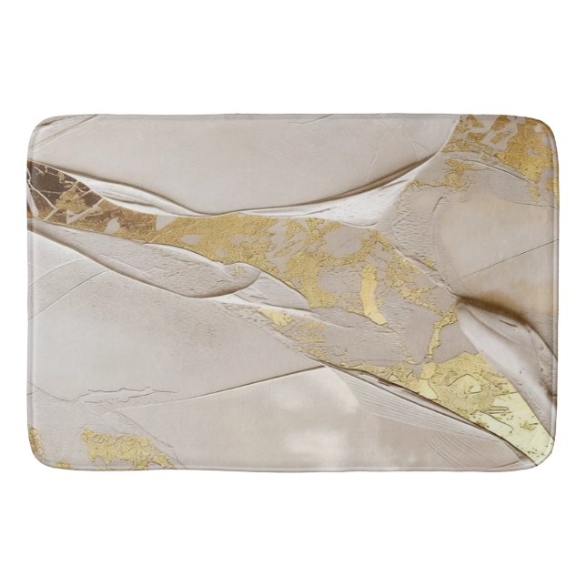 Tapete De Banheiro Reboco Texturizado Dourado Rosa Abstrato (Frente)