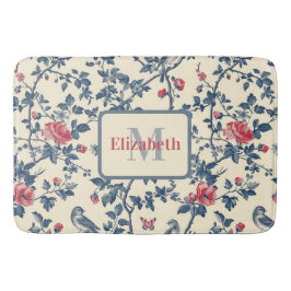 Tapete De Banheiro Red and Blue Toile de Jouy Personalizado