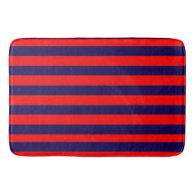 Red and Navy Blue Nautical Stripes 