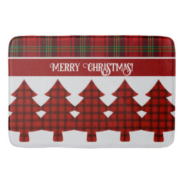 Tapete De Banheiro Red Black Green Cozy Tartan