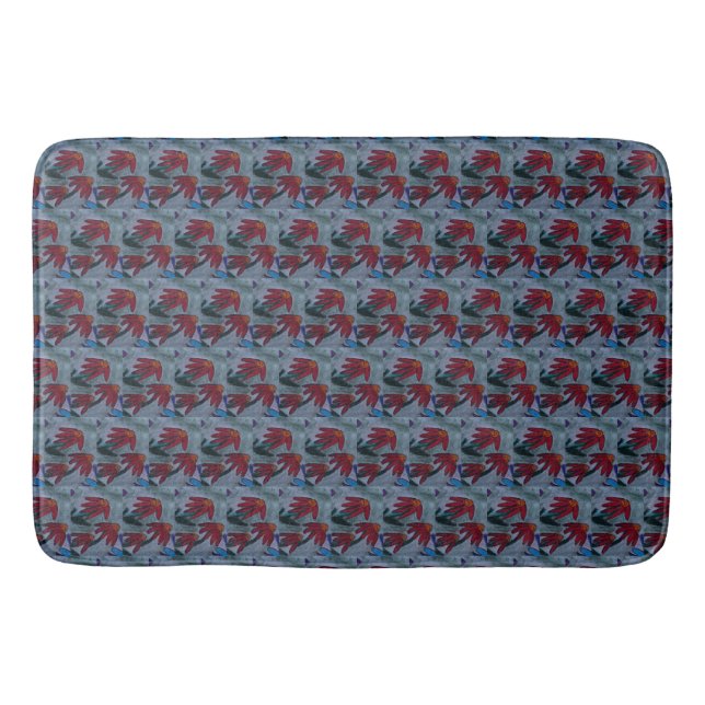 Tapete De Banheiro Red Daisies (Frente)