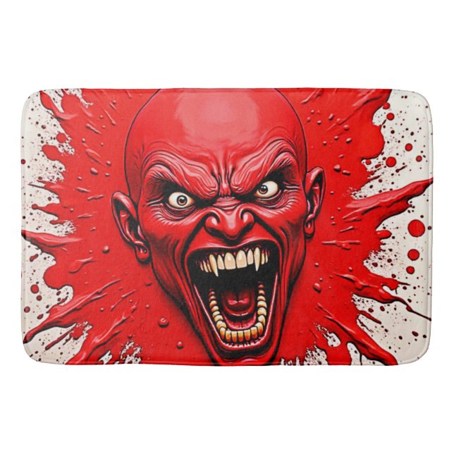 Tapete De Banheiro Red Demon Fury Art (Frente)