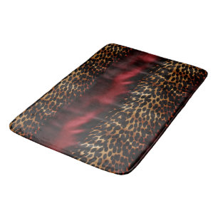 Tapete De Banheiro Red Dourado Faux Southwest Cowgirl Cowhide
