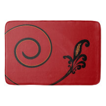 Red Flair Bathmat