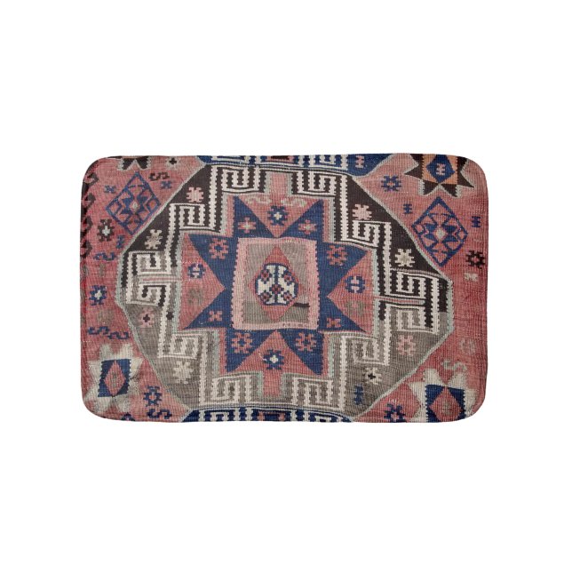 Tapete De Banheiro Red Kilim Rug Oriental Antiquado (frente)