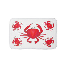 Tapete De Banheiro Red Maryland Hardshell Crab Crustacean Beach
